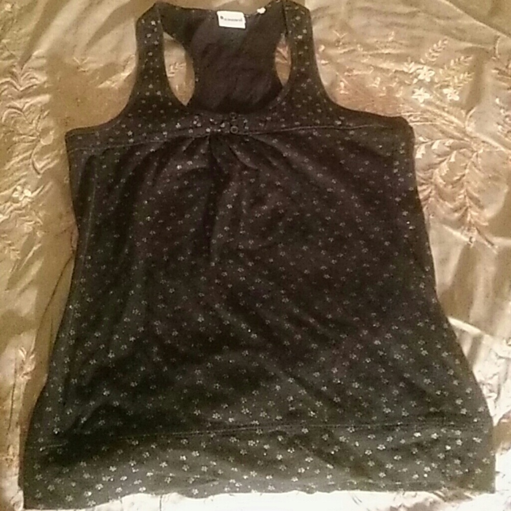 Black with silver tank top.